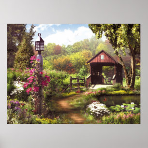 Alan Giana "The Covered Bridge"ポスター ポスター