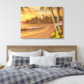 Alan Giana "Tropical Love"キャンバス印刷 キャンバスプリント (インサイチュ (寝室))