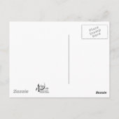 Alan Heuerによるポストカードゲームの男たち、人形、ピンクアドビ ポストカード (裏面)