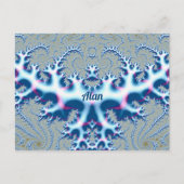 ALAN ~ Icy White and Blue 3D Fractal Design ~  ポストカード (正面)