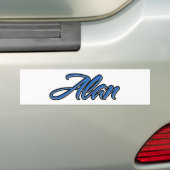 Alan Name blue Aufkleber Sticker Autoaufkleber バンパーステッカー (車上)