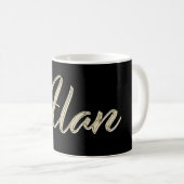 Alan Name whitegold Tasse Teetasse Kaffeetasse コーヒーマグカップ (正面右)