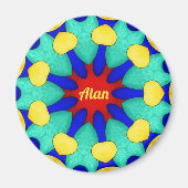 ALAN ~ Stark Red Green Yellow ~ Stunning Design  マグネット (正面)