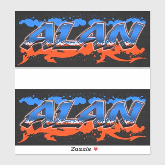 Alan Vorname Name Graffiti Aufkleber Sticker シール (シート)