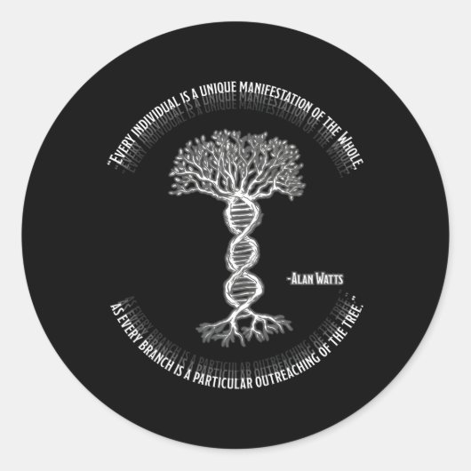 Alan Watts各個人は全体のPである ラウンドシール (正面)