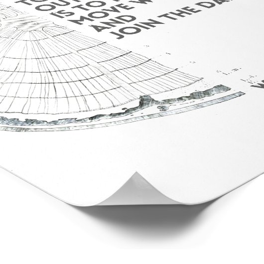 Alan Watts – ダンス引用文 ポスター (角)