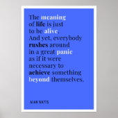 Alan Watts – 人生の意味 ポスター (正面)