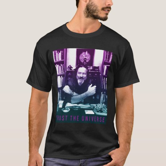 Alan Watts Gradient Photo Trust The Universe Tシャツ (正面)