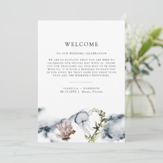 ALANA熱帯ビーチウェルカムレターのタイムラインカード メニュー (スタンド正面)