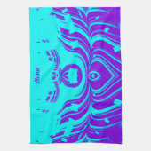 ALANA ~ FLUORO SHADES ~ 3D ~ Purple Aqua ~   キッチンタオル (縦)