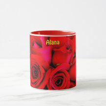 ALANA ~ Personalised Rose Buds Photograph ~ Mug