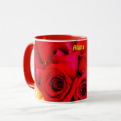 ALANA ~ Personalised Rose Buds Photograph ~ Mug マグカップ (正面左)