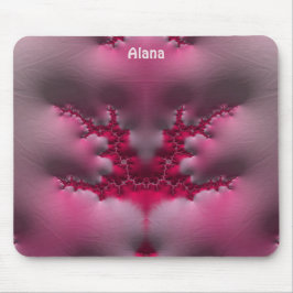 ALANA ~ Pink and White Mouse Pad  マウスパッド