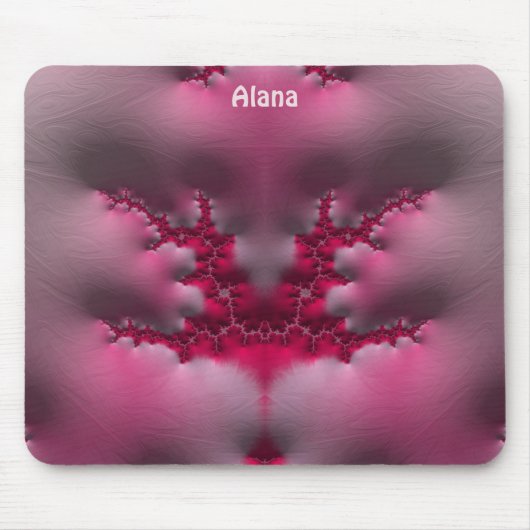ALANA ~ Pink and White Mouse Pad  マウスパッド (正面)
