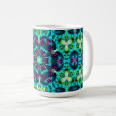 ALANA ~ Pretty Glittery Pattern ~ Personalised  コーヒーマグカップ (正面右)