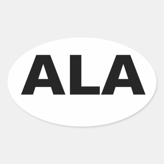Aland Islands (ASA)国コードステッカー 楕円形シール (正面)