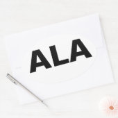Aland Islands (ASA)国コードステッカー 楕円形シール (封筒)