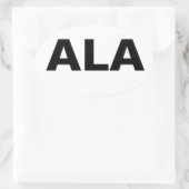 Aland Islands (ASA)国コードステッカー 楕円形シール (バッグ)