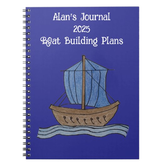 Alan's Journal 2025ボート建物計画 ノートブック (正面)