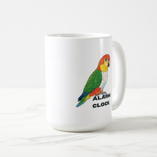 Alarm Clock Sun Conure –  コーヒーマグカップ (正面右)