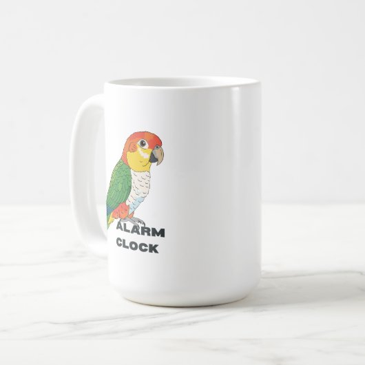 Alarm Clock Sun Conure –  コーヒーマグカップ (正面左)