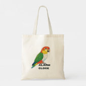 Alarm Clock Sun Conure – Loud Parrot Design トートバッグ (裏面)