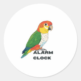Alarm Clock Sun Conure – Loud Parrot Design ラウンドシール