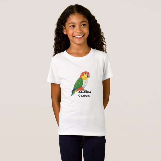 Alarm Clock Sun Conure – Loud Parrot Design Tシャツ (正面フル)