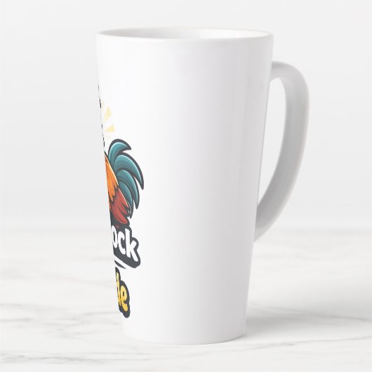 Alarm clock with attitude, roaster quote. カフェラテマグ (右アングル)