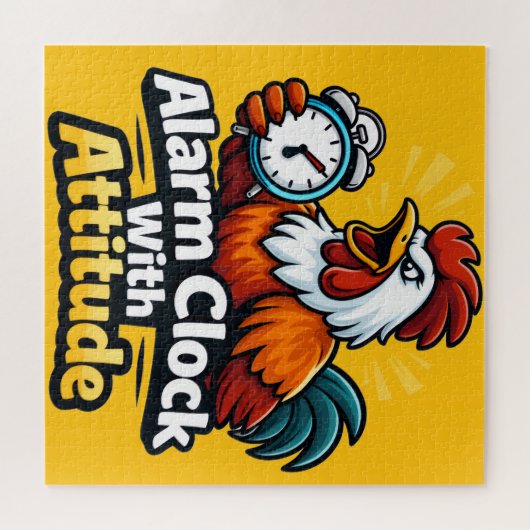 Alarm clock with attitude, roaster quote. ジグソーパズル (横)