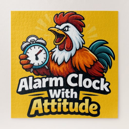 Alarm clock with attitude, roaster quote. ジグソーパズル (縦)