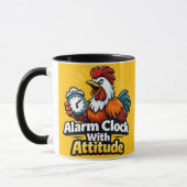 Alarm clock with attitude, roaster quote. マグカップ (左)