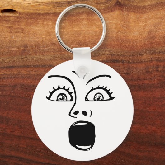 ALARMED! - White キーホルダー (正面)