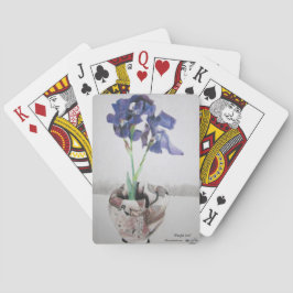 ALarsenArtist著"紫色のアイリス"が付いているトランプ トランプ