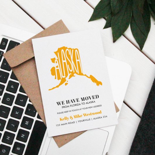 ALASKA新しいアドレスを移動した新しいホーム ポストカード