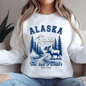 Alaska Adventure Landscape with Moose スウェットシャツ