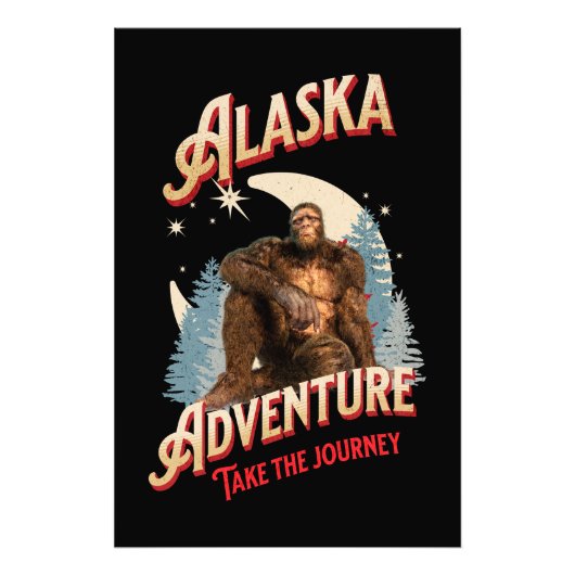 Alaska Adventure. Take the Journey Bigfoot フォトプリント (正面)