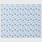 Alaska Animal Toile (Wedgewood Blue) ラッピングペーパー (フラット)