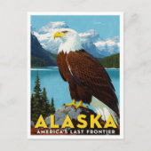 Alaska Bald Eagle Last Frontier Art ポストカード (正面)
