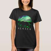 Alaska Bear with Aurora Borealis  Alaskan Tourist  Tシャツ (正面)