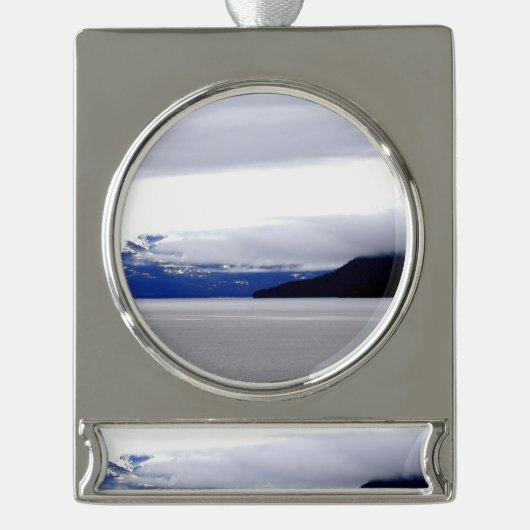 Alaska Blues シルバープレートバナーオーナメント (正面)