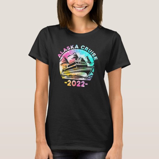 Alaska Cruise 2022 Tie Dye Print Family Alaskan Cr Tシャツ (正面)