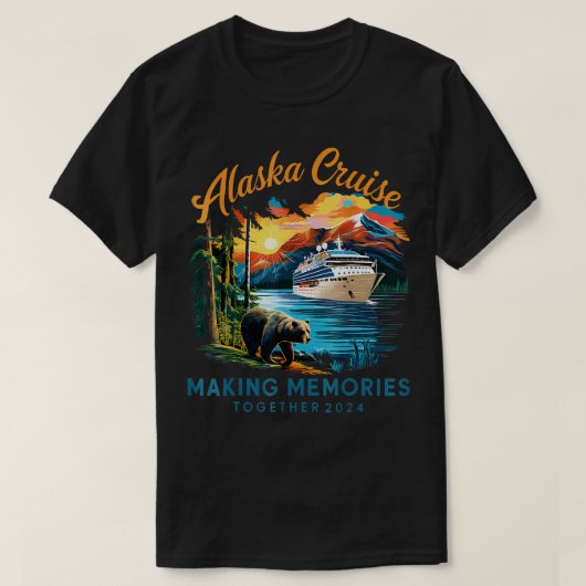Alaska Cruise 2024 Making Memories T-shirt Tシャツ (デザイン正面)