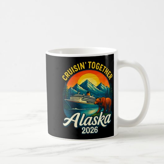Alaska Cruise 2026 Cruisin Together Matching Famil コーヒーマグカップ (右)