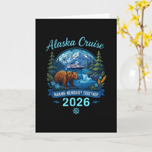 Alaska Cruise 2026 Making Memories Together Design カード (黄色い花)
