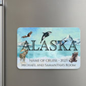 Alaska Cruise Cruising Custom Bear Moose Large マグネット