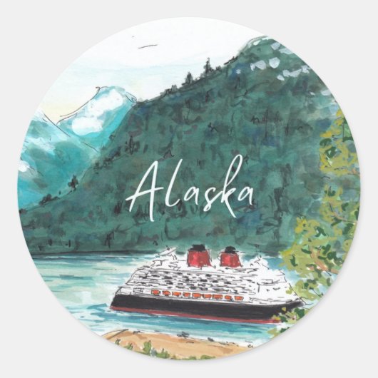 Alaska Cruise Ship ラウンドシール (正面)