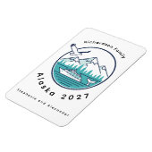 Alaska Cruise Ship Family Magnet Door Marker マグネット (左側)