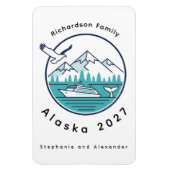 Alaska Cruise Ship Family Magnet Door Marker マグネット (縦)