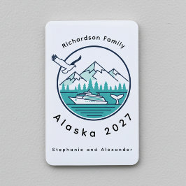 Alaska Cruise Ship Family Magnet Door Marker マグネット